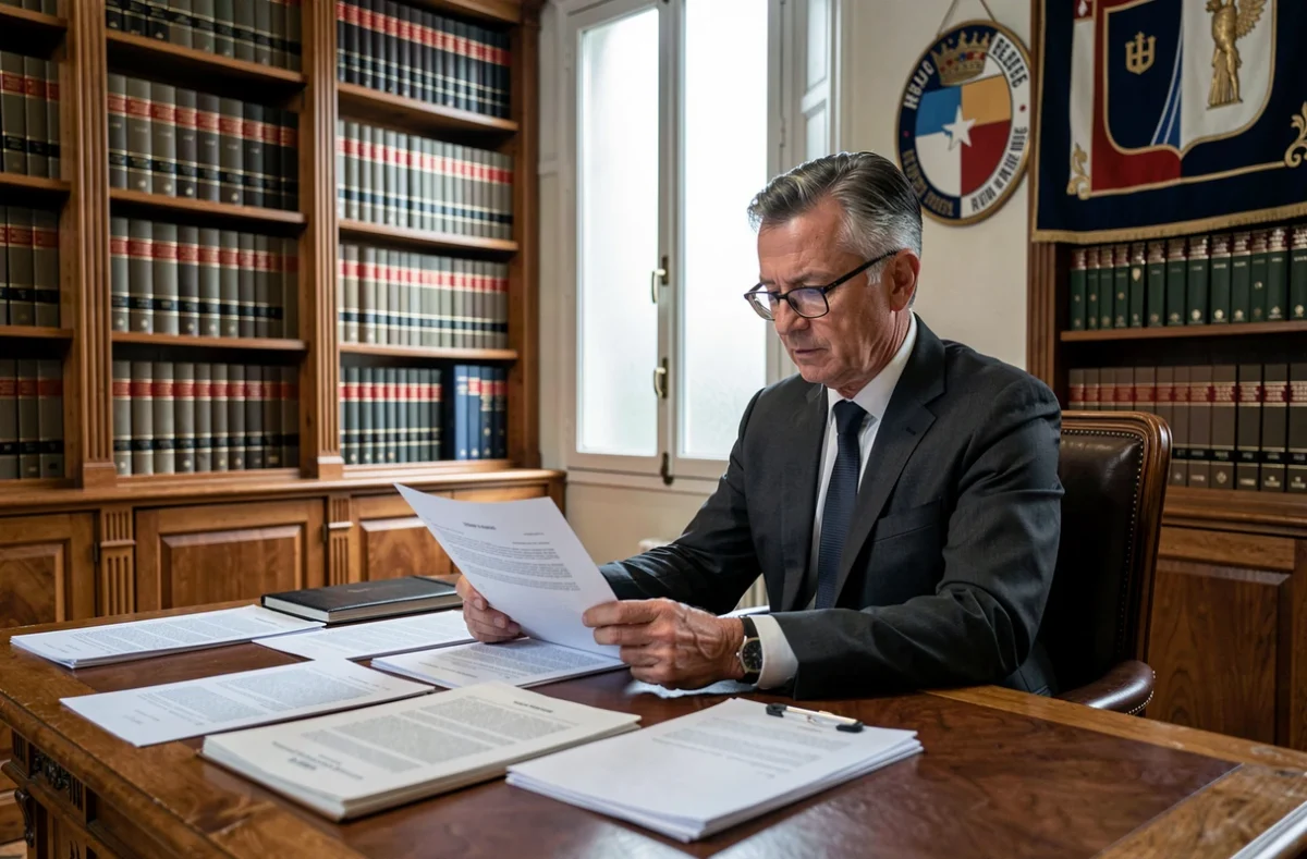 Procureur au parquet examinant un dossier de signalement pour personne vulnérable